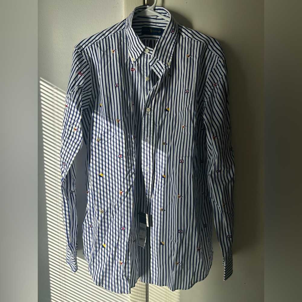 Like New Nautical Boat flags Ralph Lauren button up